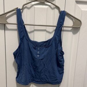 Blue crop top